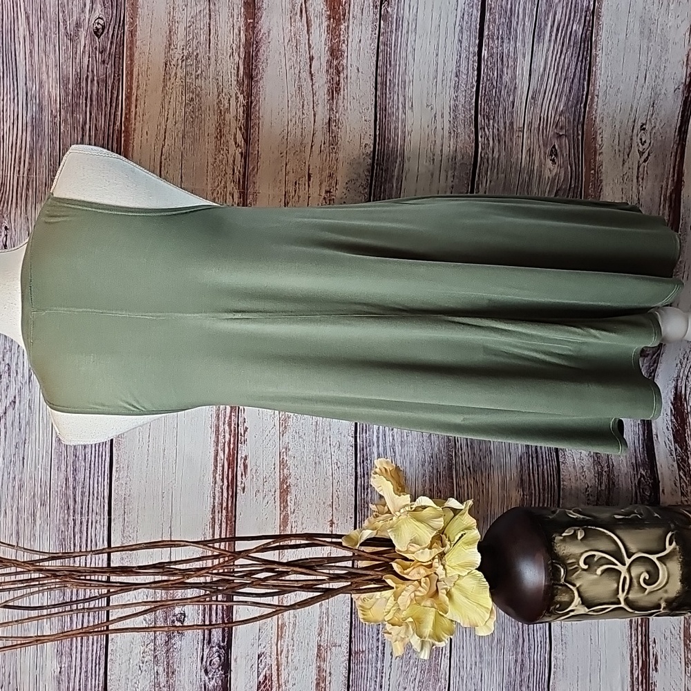 NEW DOUBLE ZERO ARMY GREEN PULLOVER SWING DRESS - Picture 6 of 11